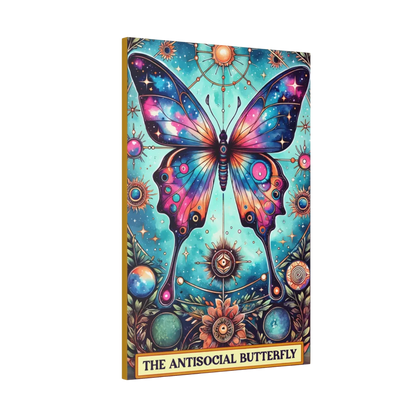 Yoga Artwork With Celestial Butterfly Design
