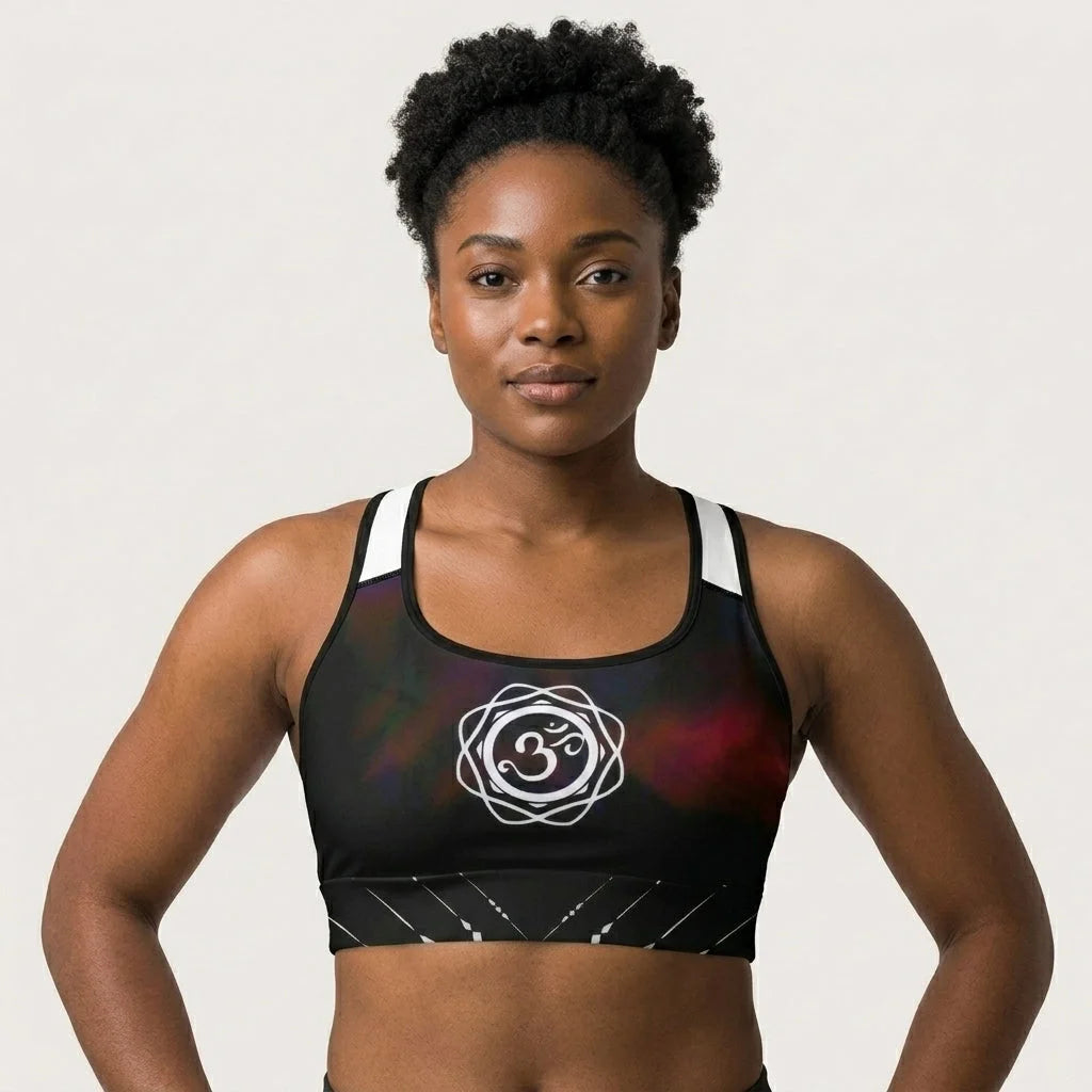 Yoga Bralettes With Om Symbol And Tie Dye Base