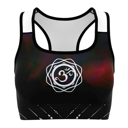 Yoga Bralettes With Om Symbol And Tie Dye Base - XS