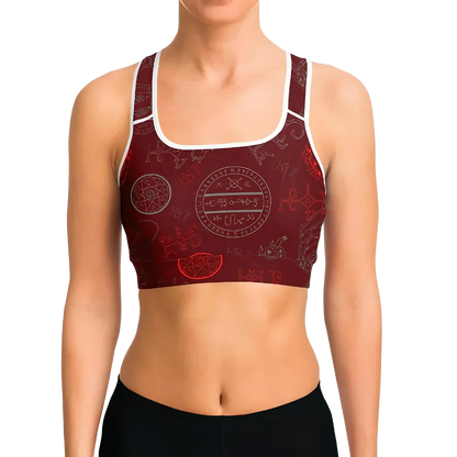 Yoga Bras For Women With Dragon Skeleton Print