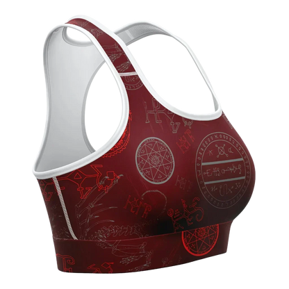 Yoga Bras For Women With Dragon Skeleton Print