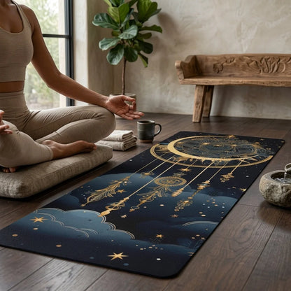 Yoga Mat With Pattern And Dreamcatcher Design - 24x68