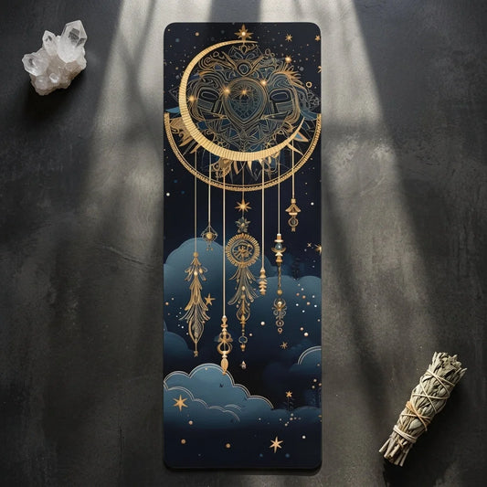 Yoga Mat With Pattern And Dreamcatcher Design - 24x68
