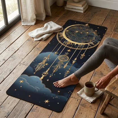 Yoga Mat With Pattern And Dreamcatcher Design - 24x68