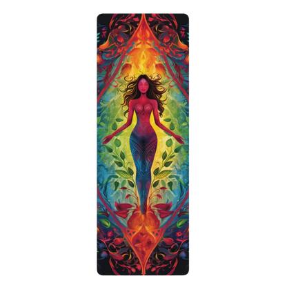 Yoga Mats With Designs Of Inner Strength Goddess - 24x68