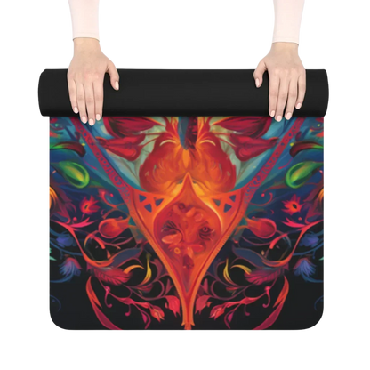 Yoga Mats With Designs Of Inner Strength Goddess - 24x68