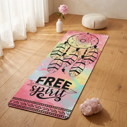 Yoga Pilates Mat With Dream Catcher Print - 24x68