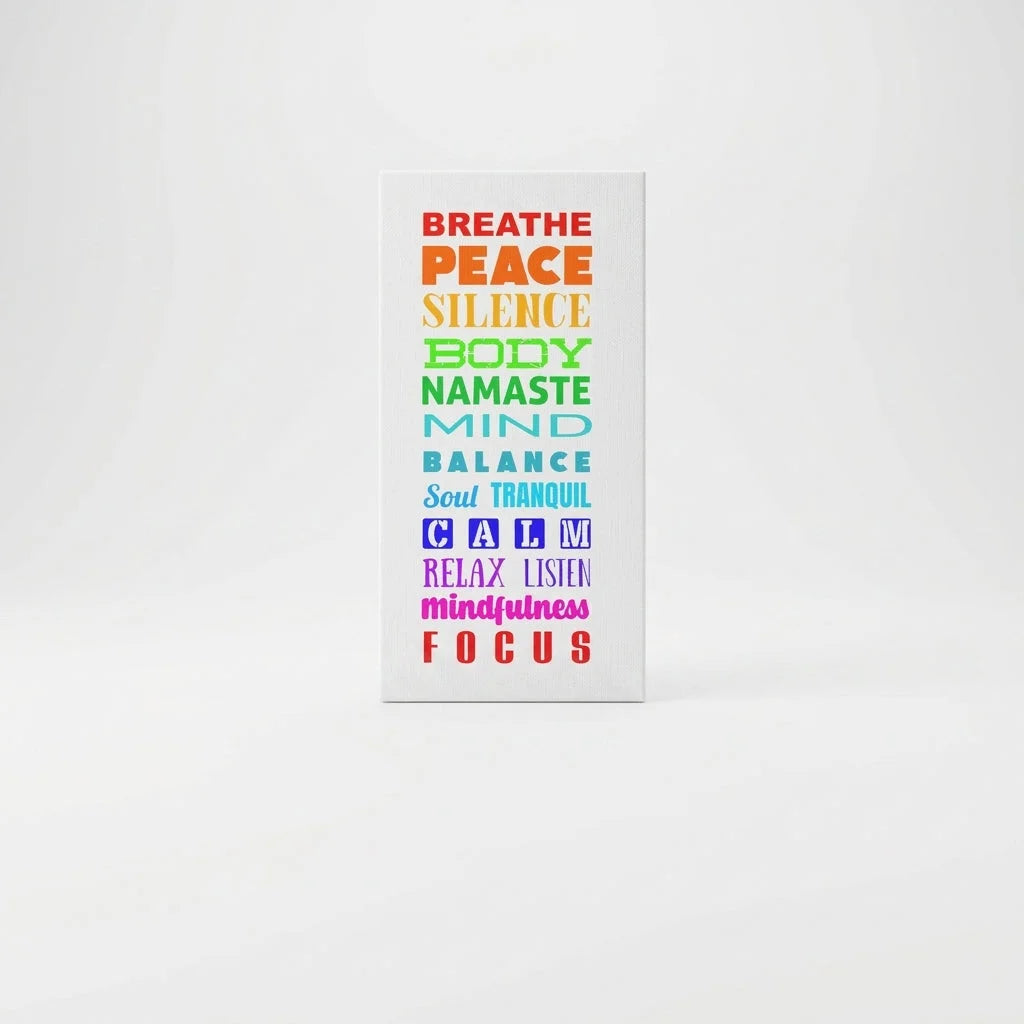 Yoga Prints Featuring Word Cloud Art - 10×20 in / 1.25