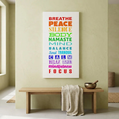 Yoga Prints Featuring Word Cloud Art - 10×20 in / 1.25