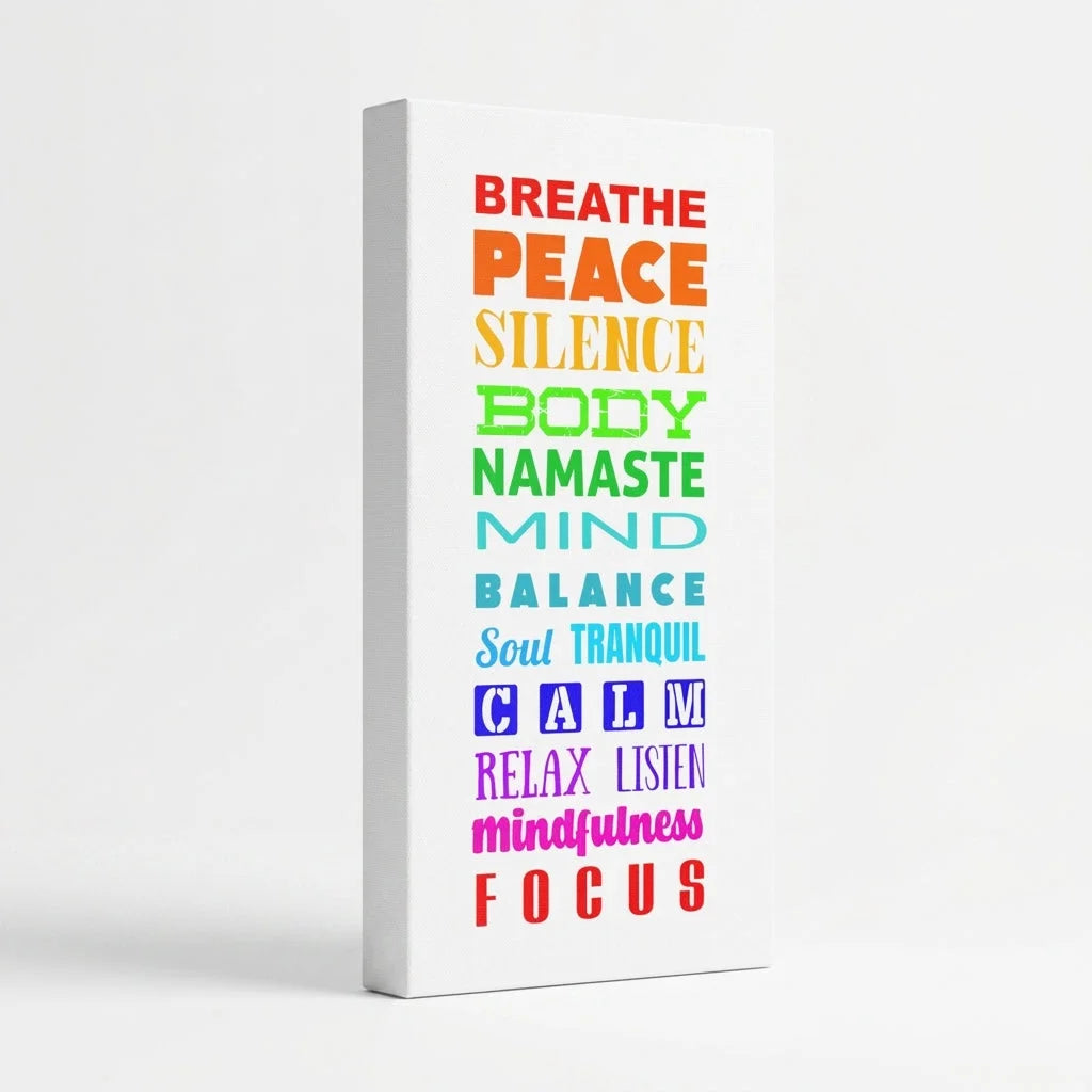 Yoga Prints Featuring Word Cloud Art - 10×20 in / 1.25