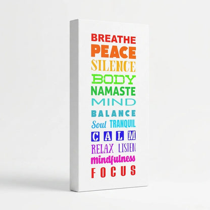 Yoga Prints Featuring Word Cloud Art - 10×20 in / 1.25