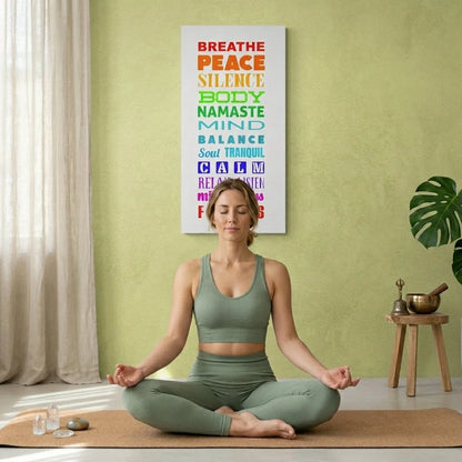 Yoga Prints Featuring Word Cloud Art - 10×20 in / 1.25