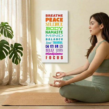 Yoga Prints Featuring Word Cloud Art - 10×20 in / 1.25