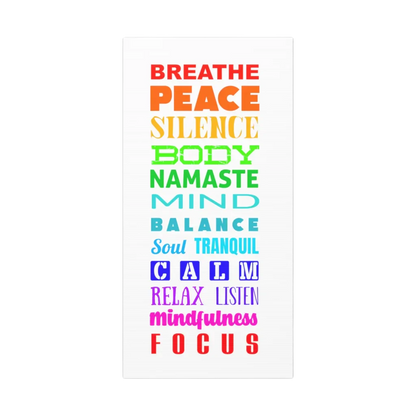 Yoga Prints Featuring Word Cloud Art - 10×20 in / 1.25