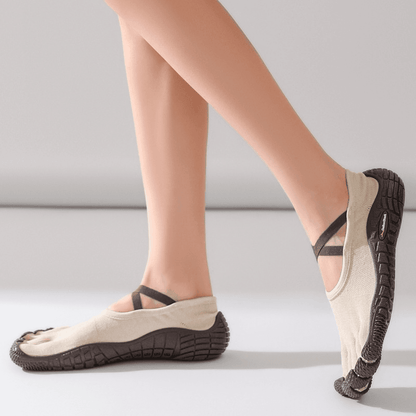 Yoga Shoes For Plantar Fasciitis With Five-Toe Design - Khaki Milan / 34