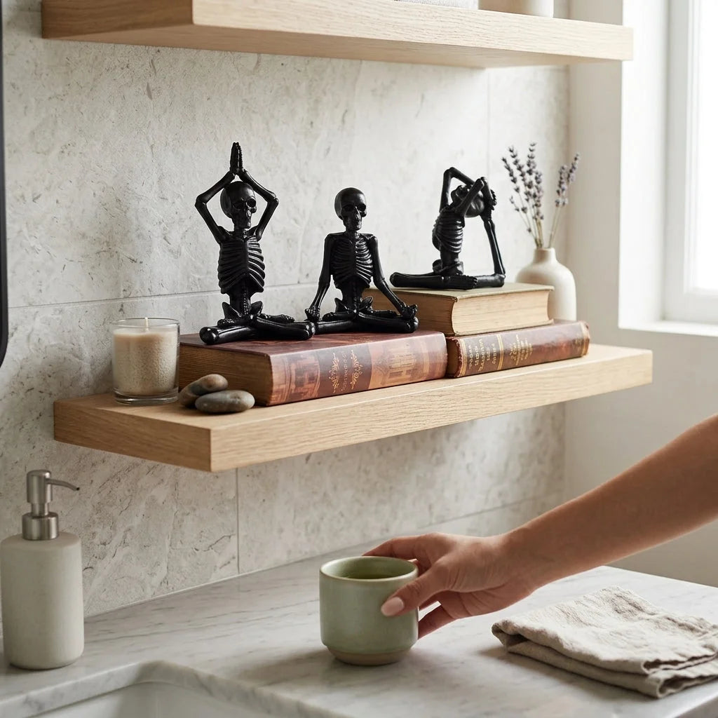 Yoga Skeleton Figurine With Vintage Charm
