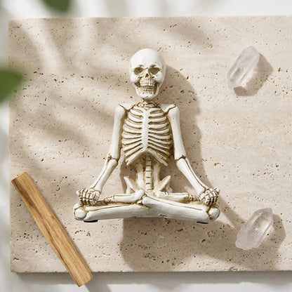 Yoga Skeleton Figurine With Vintage Charm