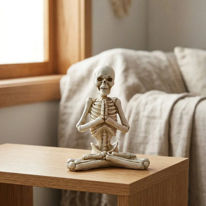 Yoga Skeleton Figurine With Vintage Charm