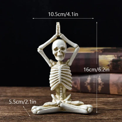 Yoga Skeleton Figurine With Vintage Charm