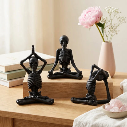 Yoga Skeleton Figurine With Vintage Charm