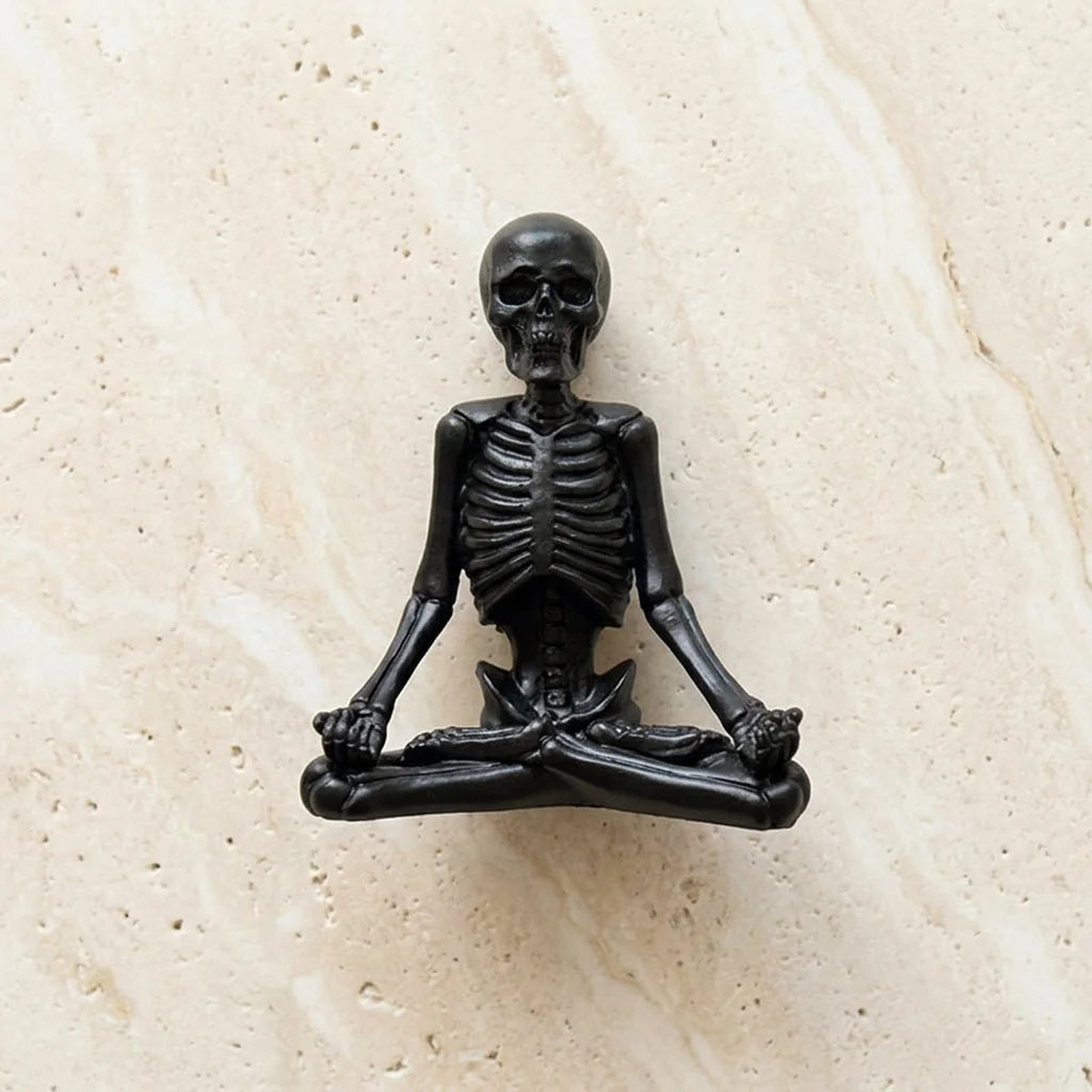 Yoga Skeleton Figurine With Vintage Charm