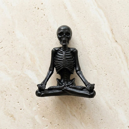 Yoga Skeleton Figurine With Vintage Charm