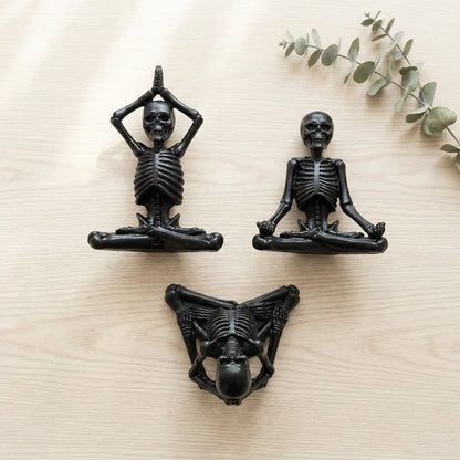 Yoga Skeleton Figurine With Vintage Charm