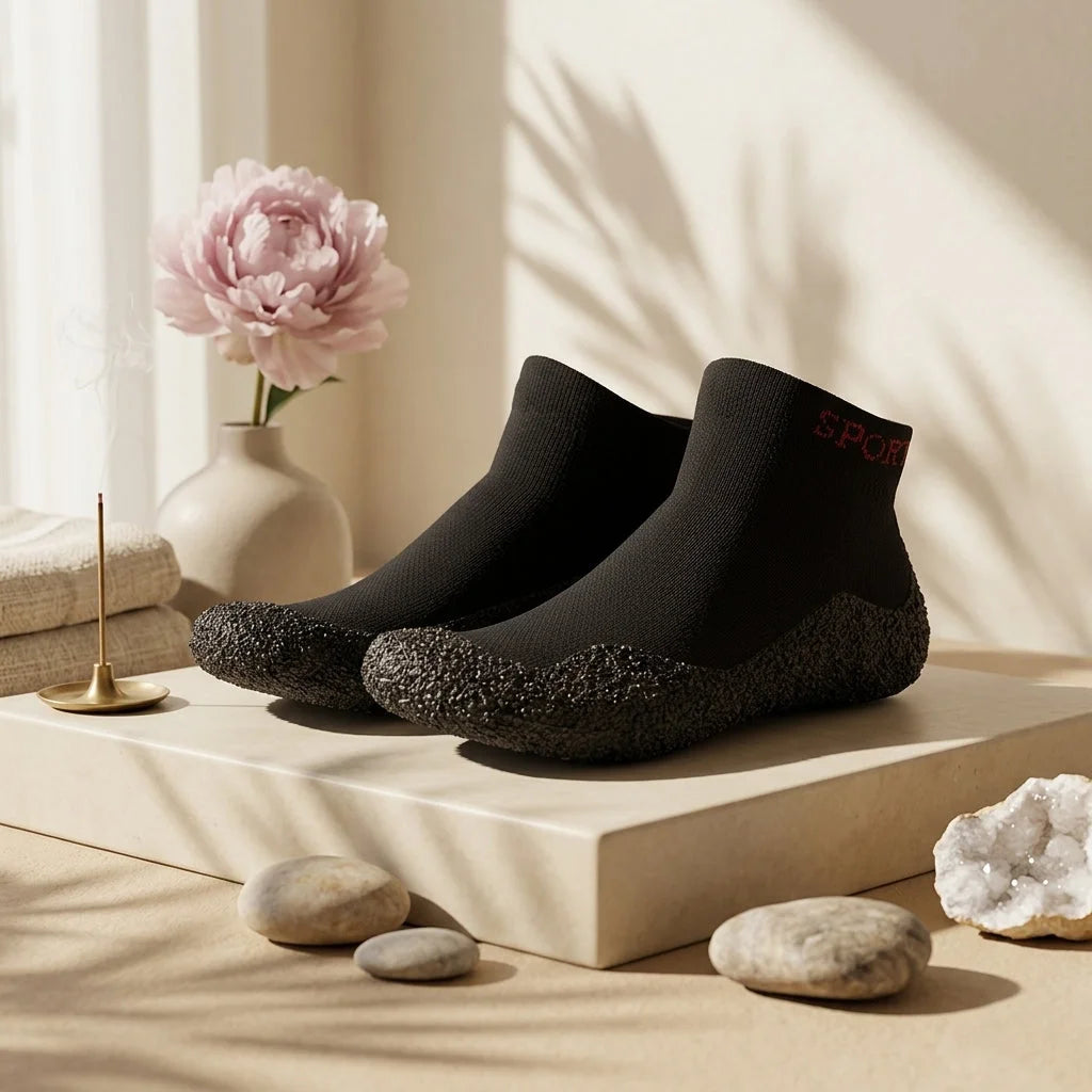Yoga Slip On Shoes With Wedge Sole And Round Toe