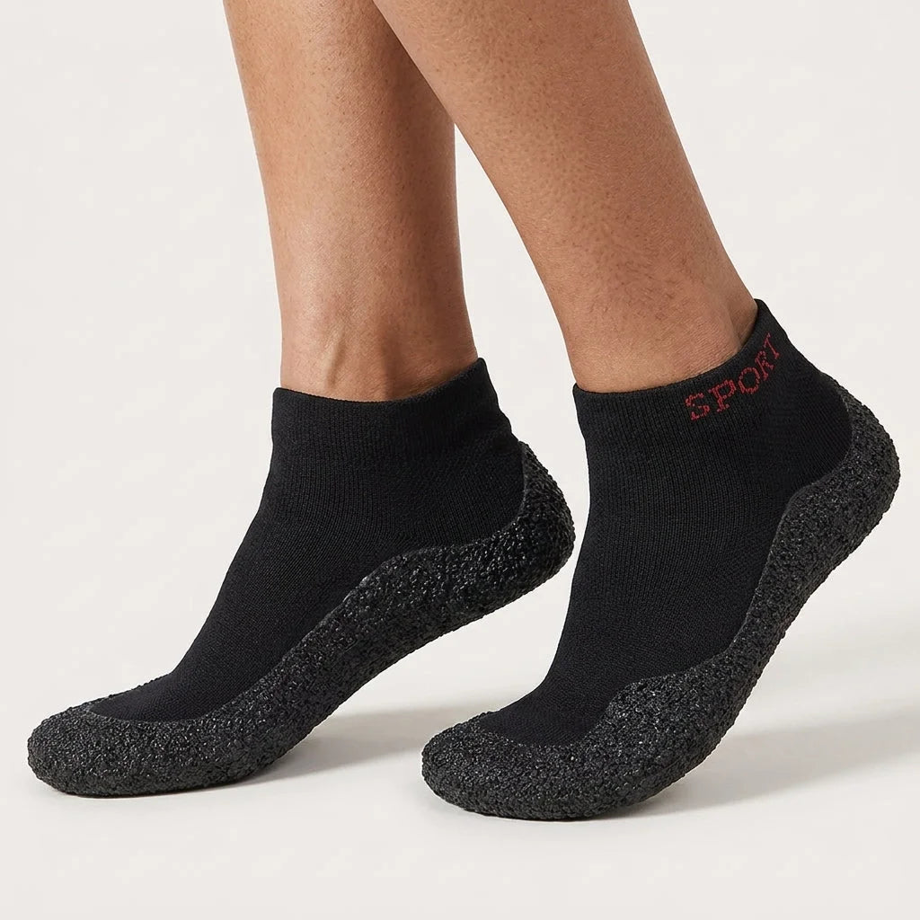 Yoga Slip On Shoes With Wedge Sole And Round Toe