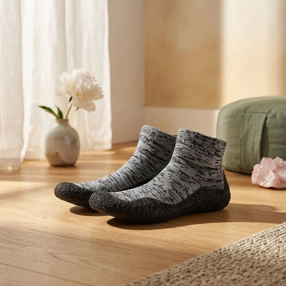 Yoga Slip On Shoes With Wedge Sole And Round Toe