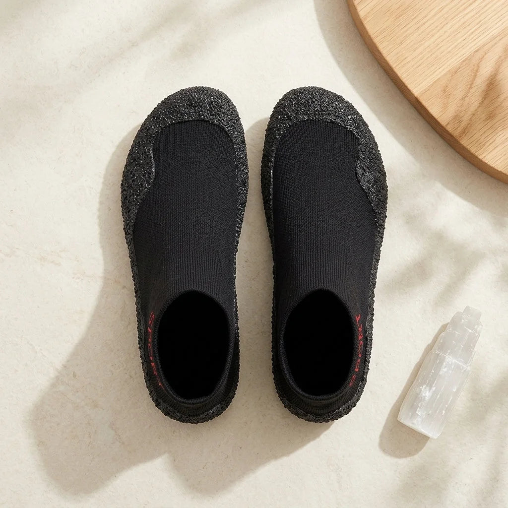 Yoga Slip On Shoes With Wedge Sole And Round Toe