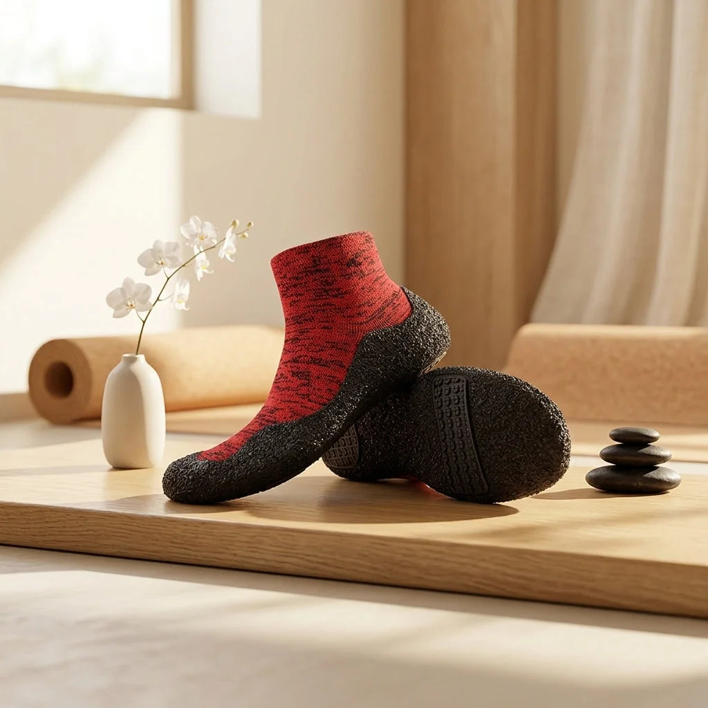 Yoga Slip On Shoes With Wedge Sole And Round Toe